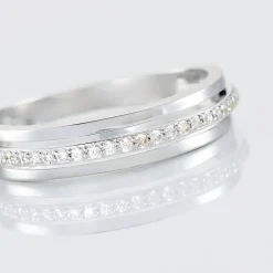 Bague Morrigan Or Blanc Oxyde De Zirconium