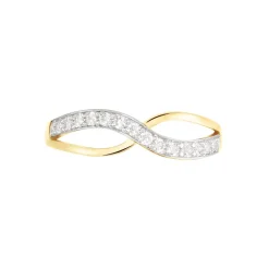 Bague Mounira Or Jaune Oxyde De Zirconium