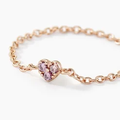 Bague Myhalf Argent Rose Oxyde De Zirconium