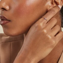 Bague Myhalf Argent Rose Oxyde De Zirconium