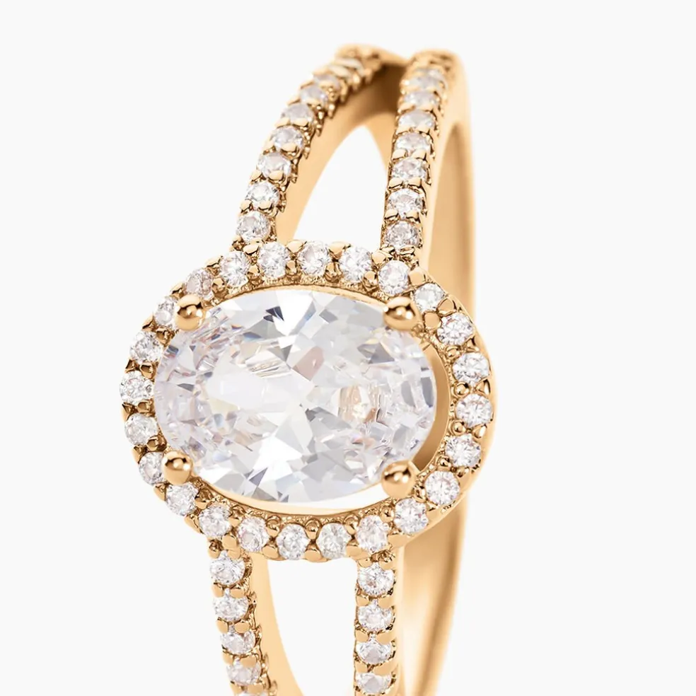 Bague Myriama Plaqué Or Jaune Oxyde De Zirconium