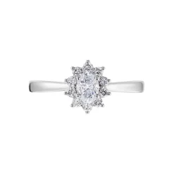Bague Mysie Platine Blanc Diamant Synthétique