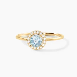 Bague Najib Or Jaune Topaze Oxyde De Zirconium