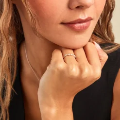 Bague Navette Argent Blanc Oxyde De Zirconium