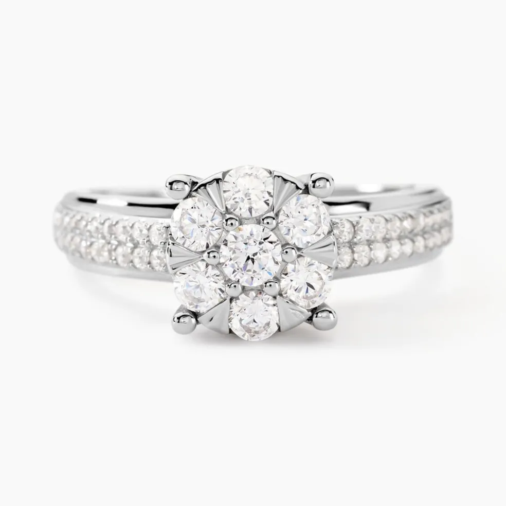 Bague Nazare Or Blanc Oxyde De Zirconium