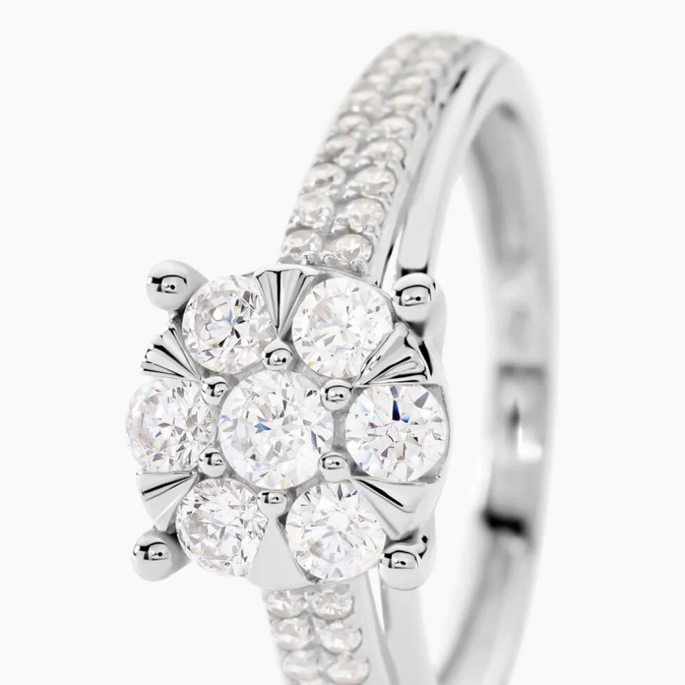 Bague Nazare Or Blanc Oxyde De Zirconium