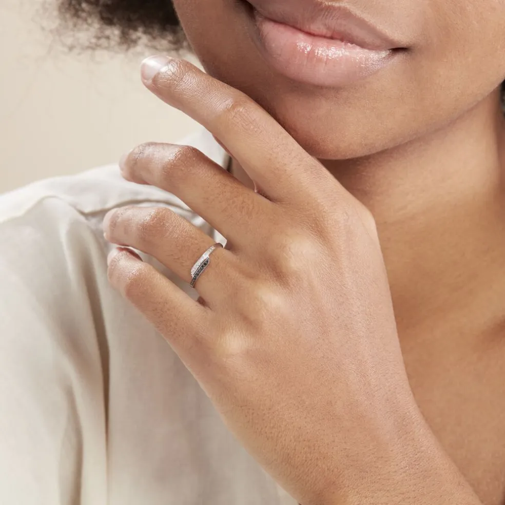 Bague Nazima Or Blanc Diamant