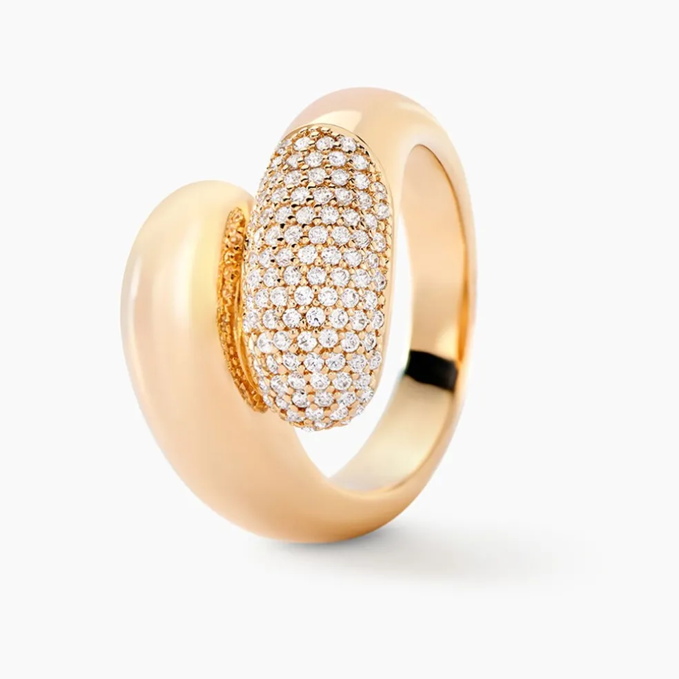Bague Nelsie Plaqué Or Doré Oxyde De Zirconium
