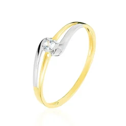 Bague Nesryne Or Bicolore Topaze