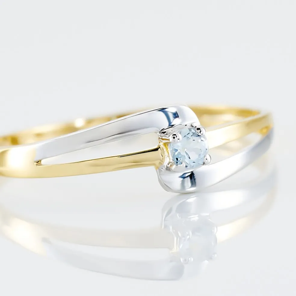 Bague Nesryne Or Bicolore Topaze