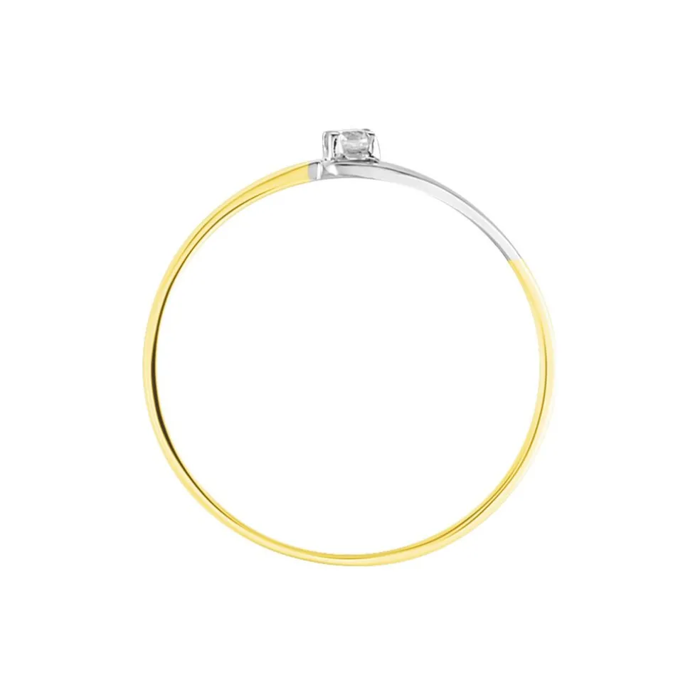 Bague Nesryne Or Bicolore Oxyde De Zirconium