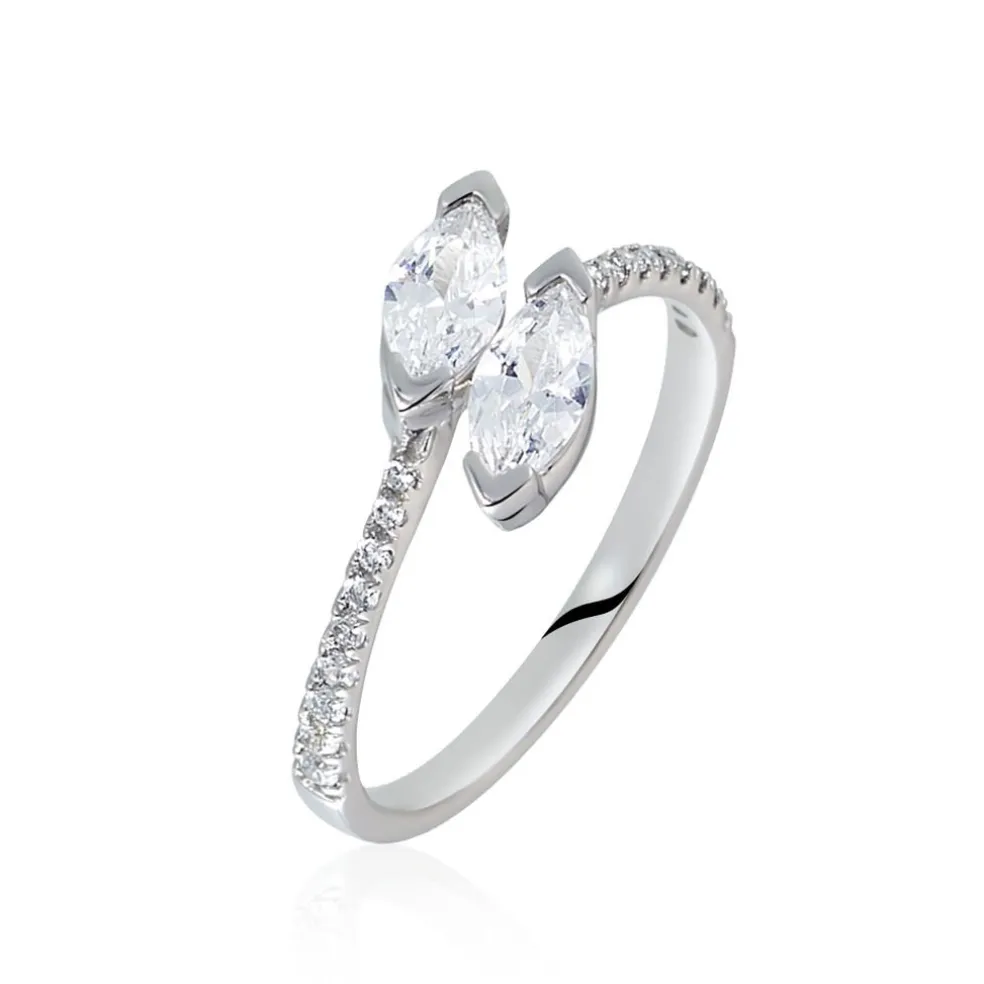 Bague Nevarte Argent Blanc Oxyde De Zirconium