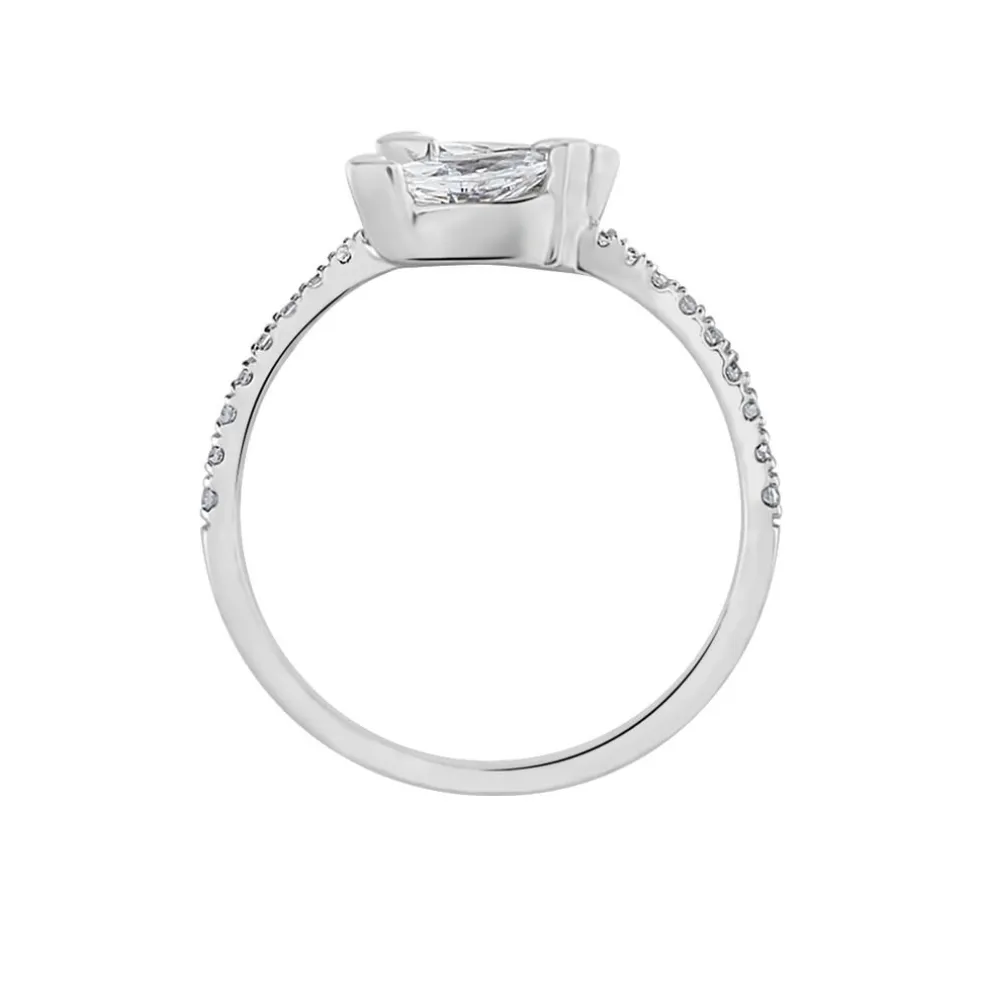 Bague Nevarte Argent Blanc Oxyde De Zirconium
