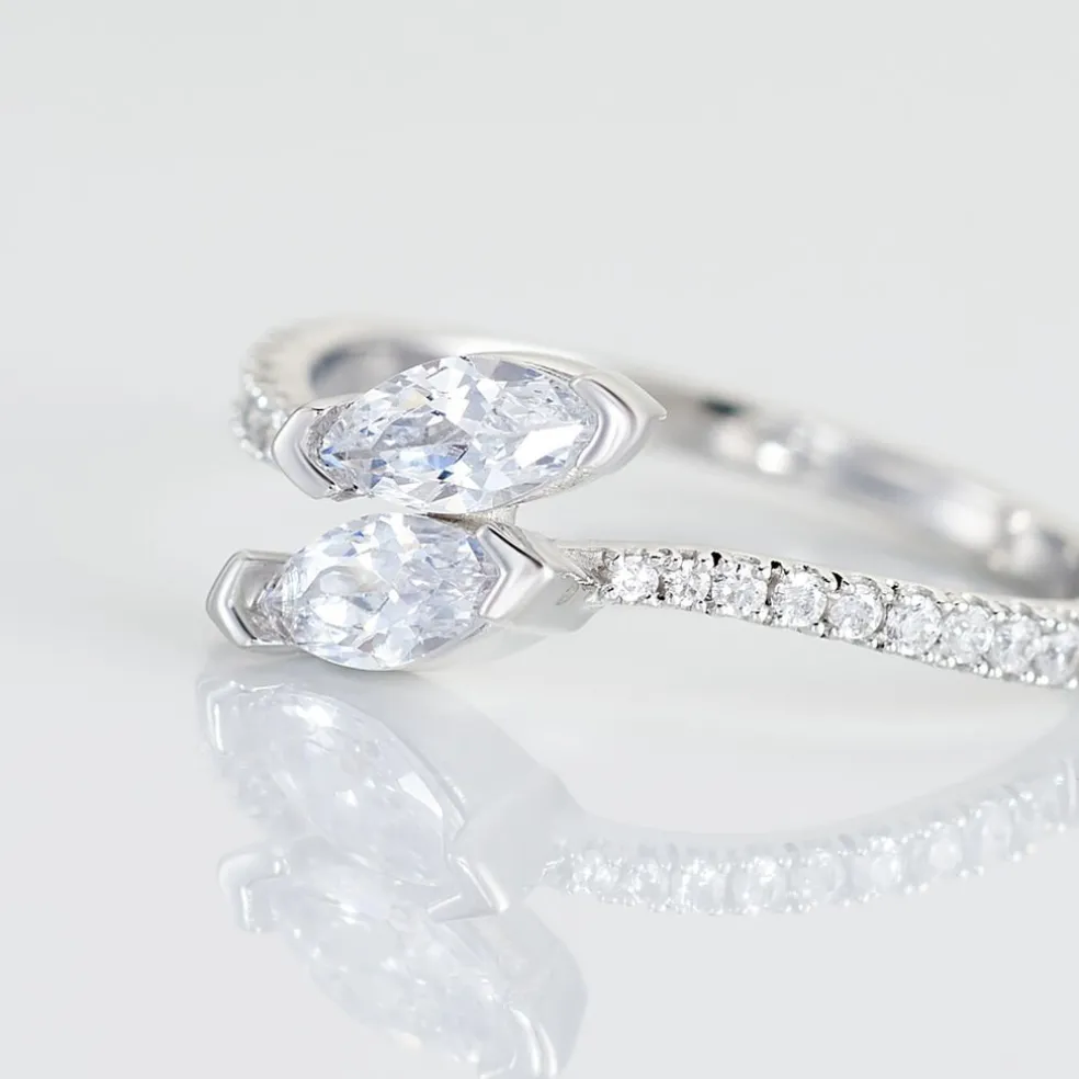 Bague Nevarte Argent Blanc Oxyde De Zirconium