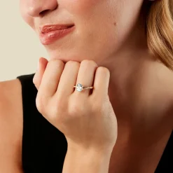 Bague Niklaus Or Jaune Topaze Oxyde De Zirconium