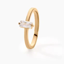 Bague Nila Plaqué Or Jaune Oxyde De Zirconium