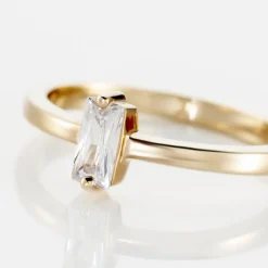 Bague Nila Plaqué Or Jaune Oxyde De Zirconium