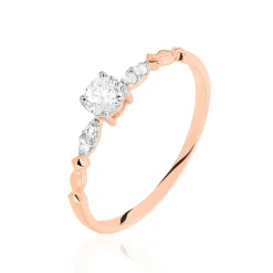 Bague Norhen Or Rose Oxyde De Zirconium