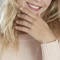 Bague Noria Or Blanc Topaze Et Oxyde De Zirconium