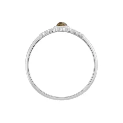 Bague Nyoko Argent Blanc Labradorite