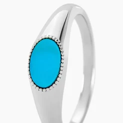 Bague Ocean Argent Blanc Turquoise