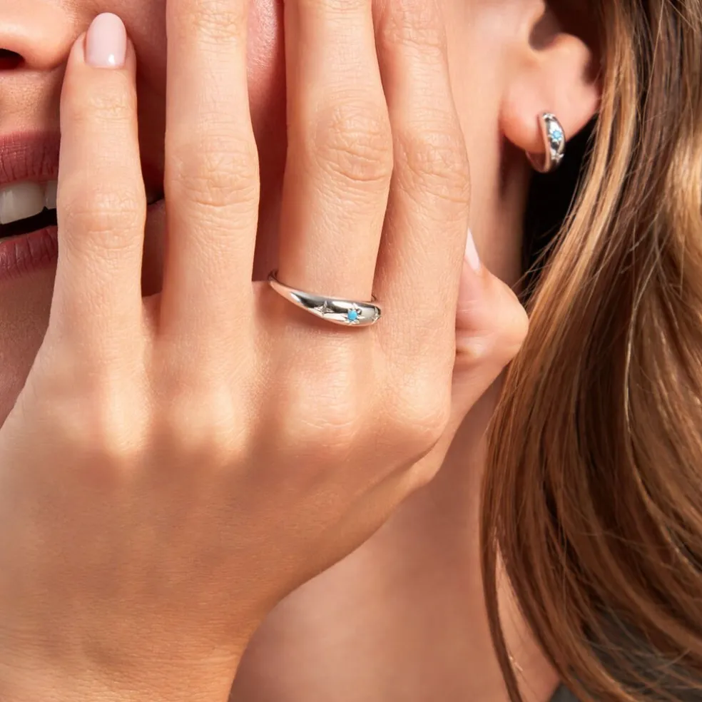 Bague Ocean Argent Blanc Oxyde De Zirconium