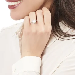 Bague Olivia Argent Blanc Perle De Culture Et Oxyde De Zirconium
