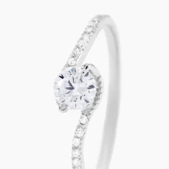 Bague Olly Or Blanc Oxyde De Zirconium