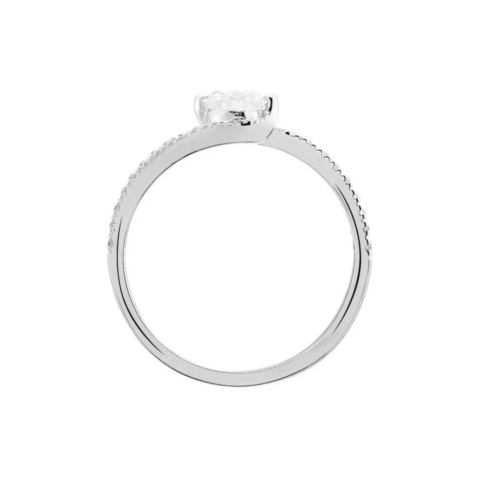 Bague Olly Or Blanc Oxyde De Zirconium