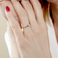 Bague Or Bicolore Goulvena Oxyde De Zirconium