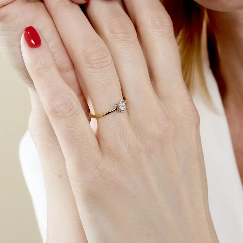 Bague Or Bicolore Goulvena Oxyde De Zirconium