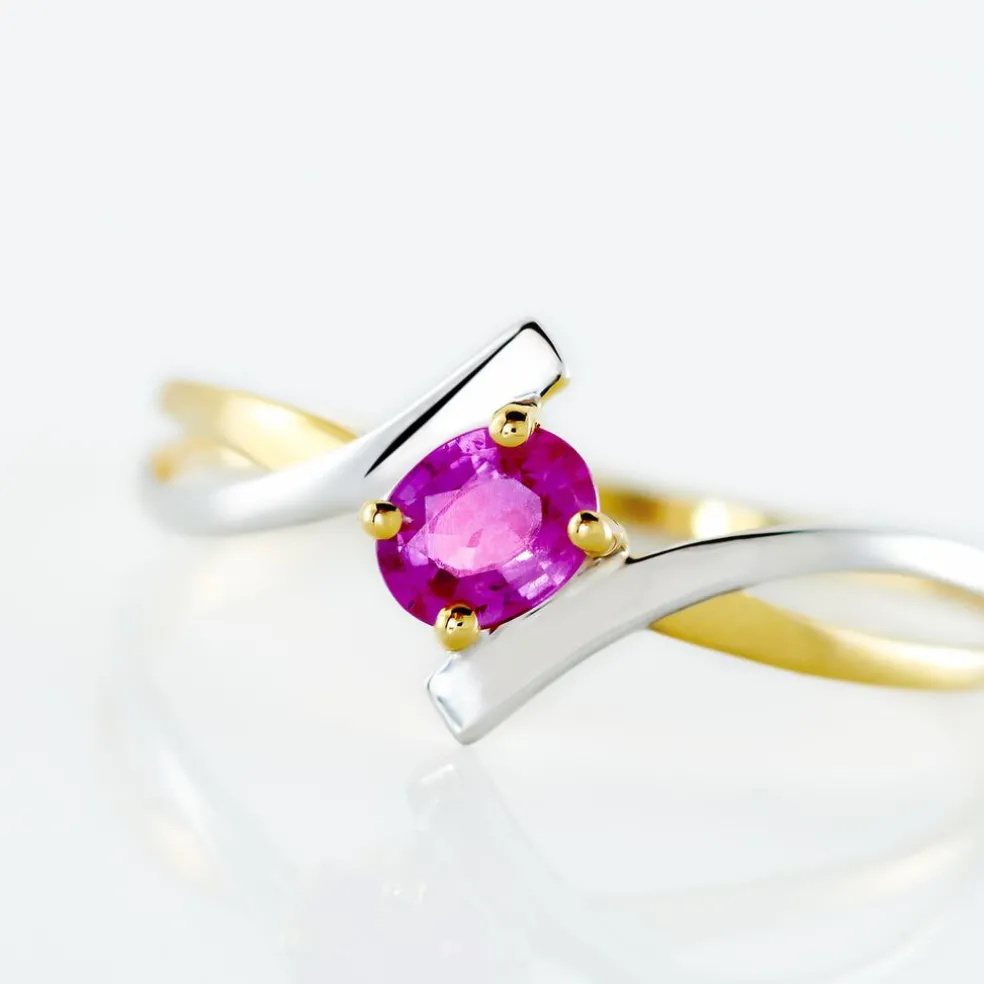 Bague Or Bicolore Rosmunda Rubis