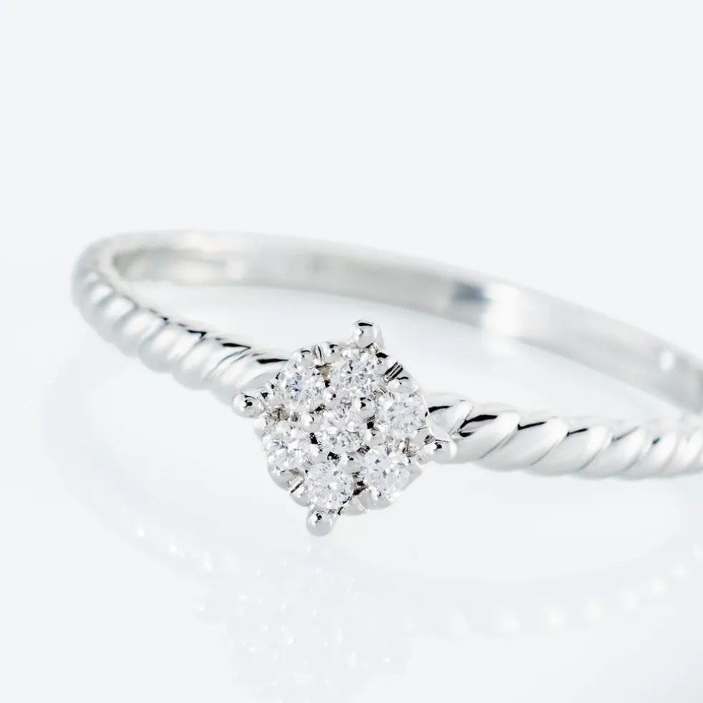 Bague Or Blanc Addie Diamants