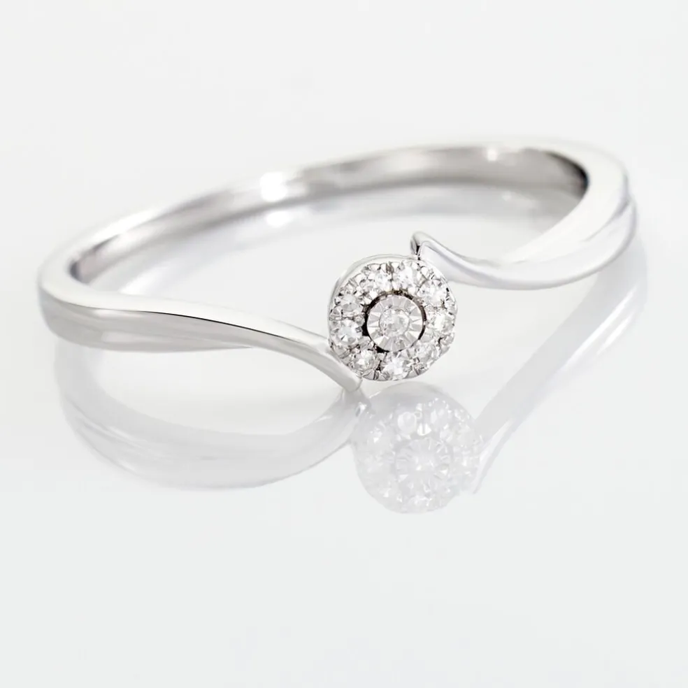 Bague Or Blanc Cerisette Diamant