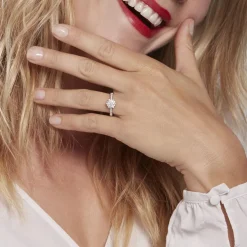 Bague Or Blanc  Chouchana Diamant Synthetique