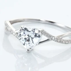 Bague Or Blanc Clothilde Oxyde De Zirconium