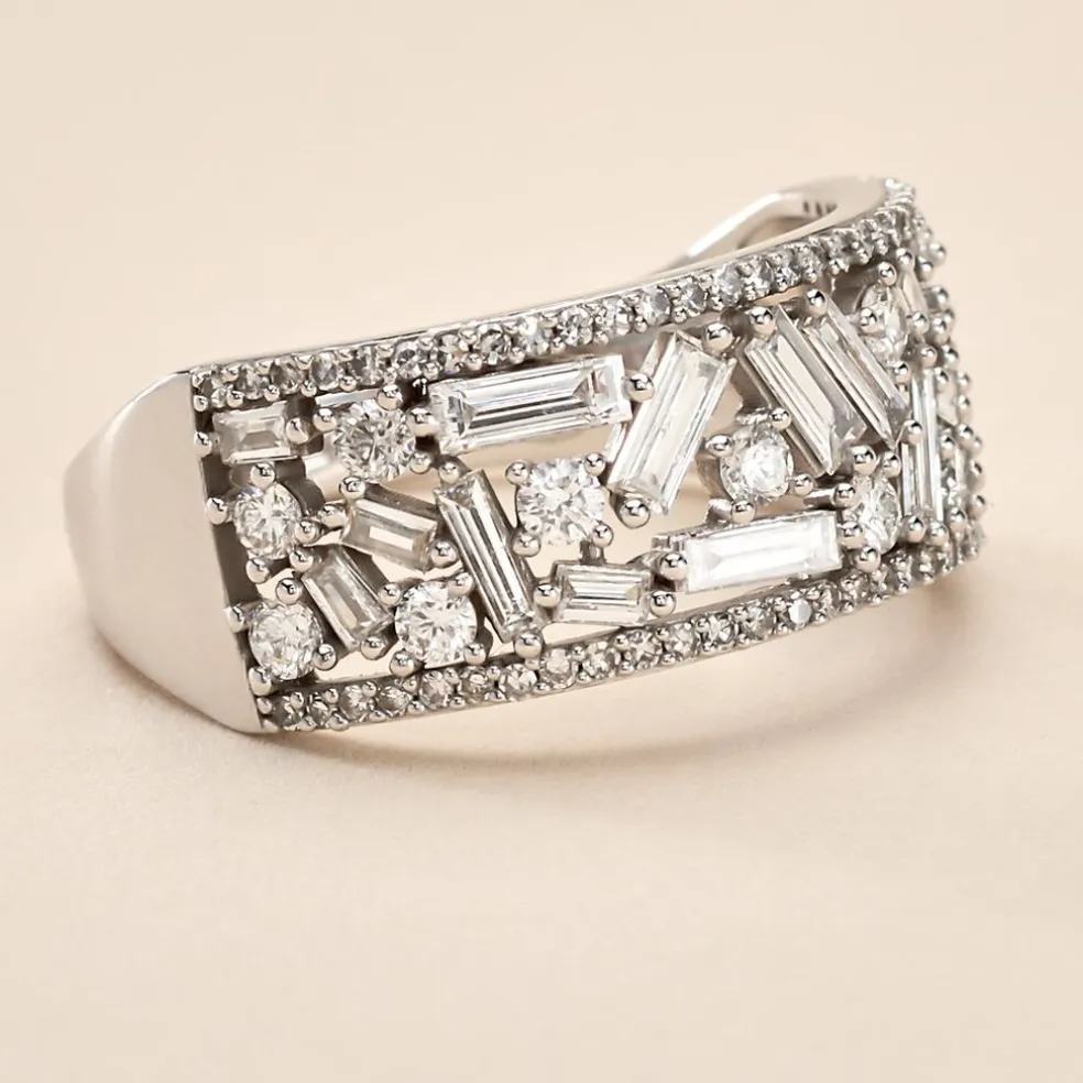 Bague Or Blanc Collection 1986 Diamants