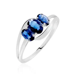 Bague Or Blanc Jaire Saphir