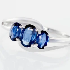 Bague Or Blanc Jaire Saphir