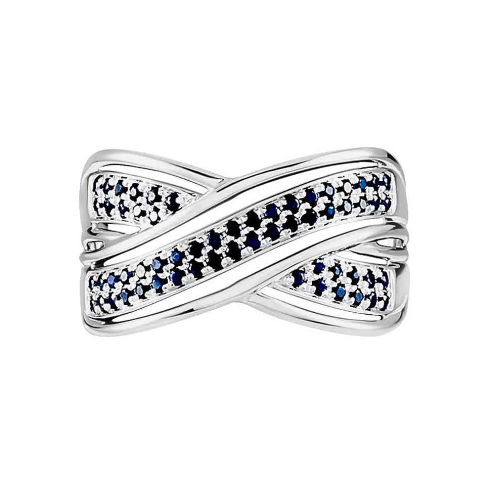 Bague Or Blanc Mauraine Saphirs