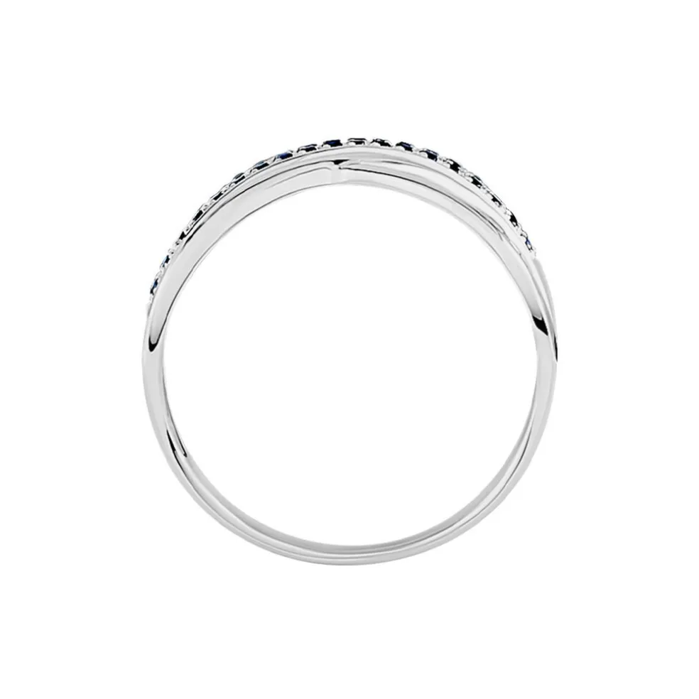 Bague Or Blanc Mauraine Saphirs