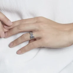 Bague Or Blanc Mauraine Saphirs