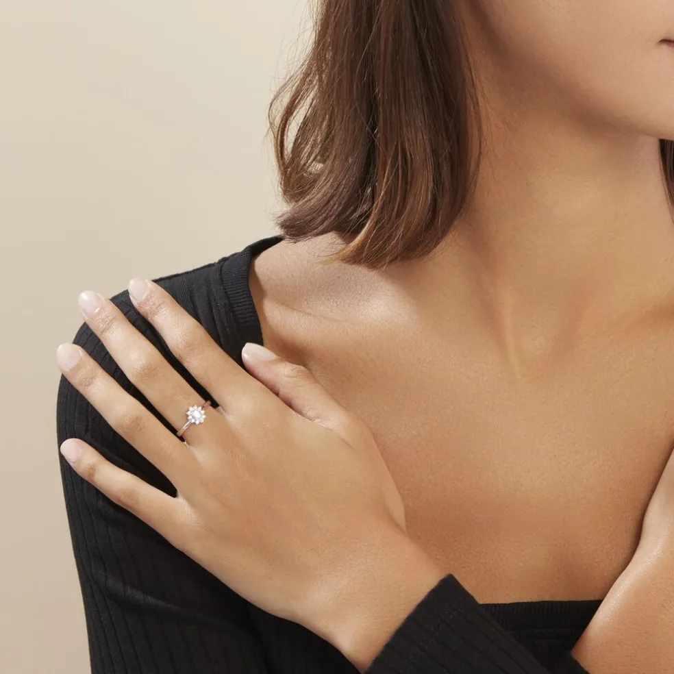 Bague Or Blanc Mysie Diamants Synthétiques