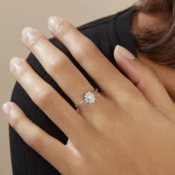 Bague Or Blanc Mysie Diamants Synthétiques