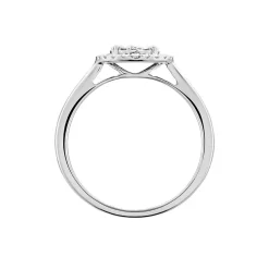 Bague Or Blanc Nawra Diamants Synthétiques