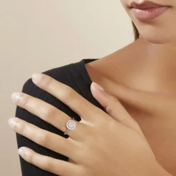 Bague Or Blanc Nawra Diamants Synthétiques