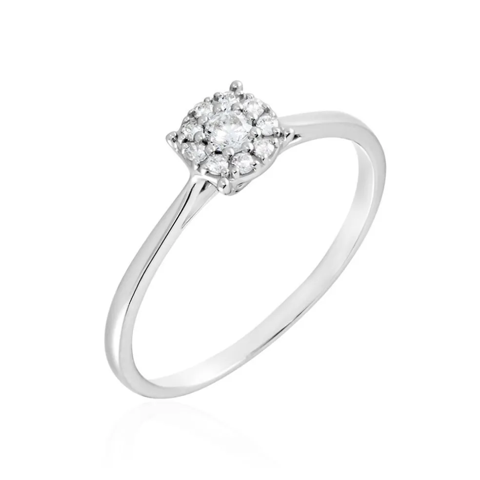 Bague Or Blanc Nori Oxyde De Zirconium