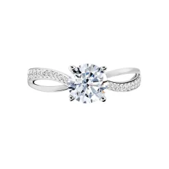 Bague Or Blanc Ofelie Solitaire Oxyde