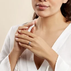 Bague Or Blanc Ofelie Solitaire Oxyde