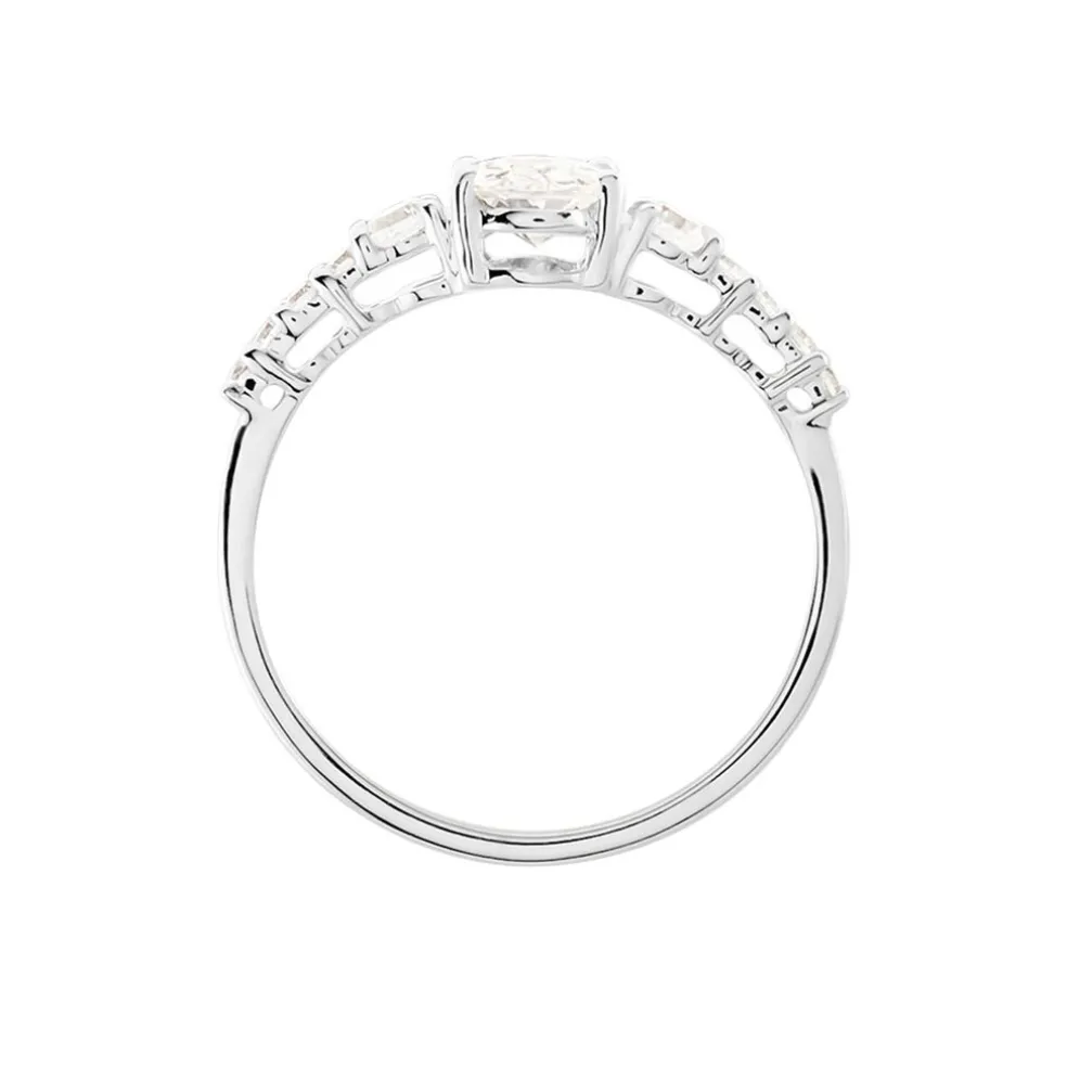 Bague Or Blanc Peadar Oxyde De Zirconium